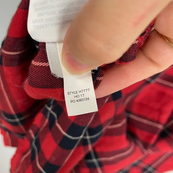 Madewell Central Shirt in Dahl Plaid Red XS - Picture 13 of 14